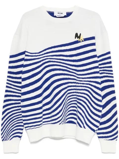 swirl cotton sweater by MSGM