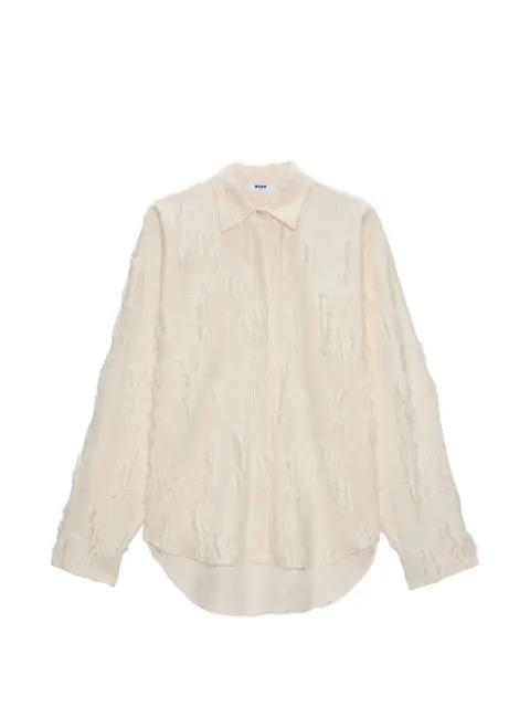 textured long-sleeve shirt by MSGM