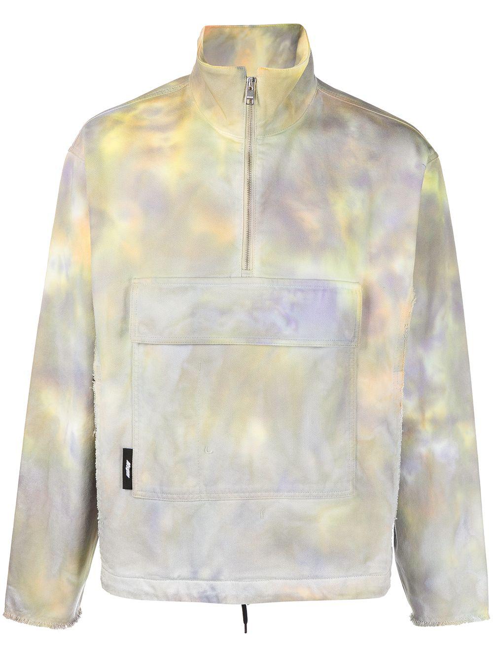 tie-dye pattern half-zip sweatshirt by MSGM