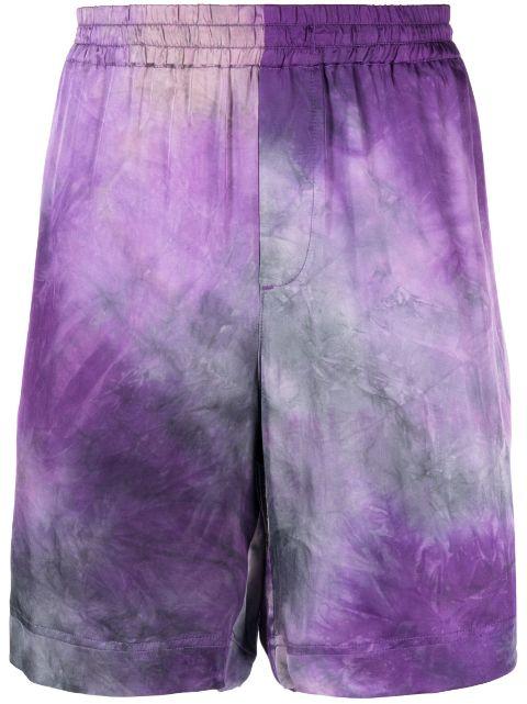 tie-dye track shorts by MSGM