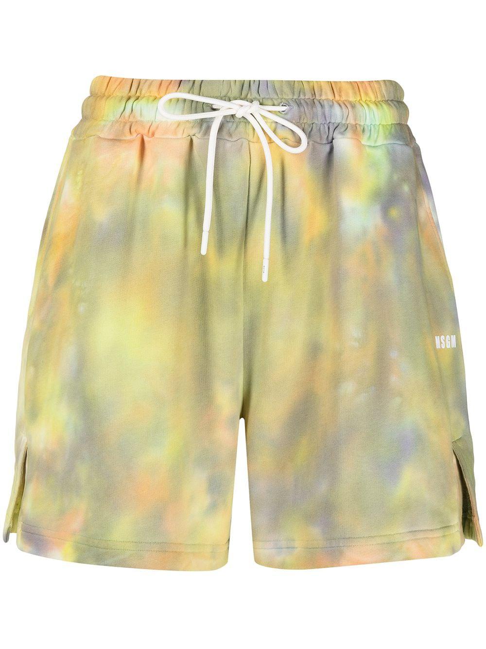 tie-dye track shorts by MSGM