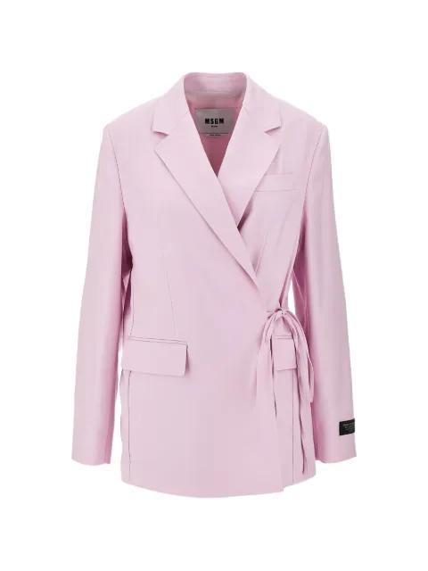 tie-fastening long-sleeve blazer by MSGM
