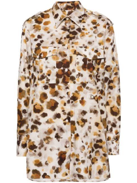 watercolour-print cotton shirt by MSGM