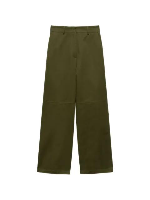 wide-leg panelled cotton trousers by MSGM