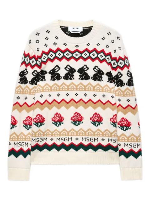 wool blend sweatshirt by MSGM