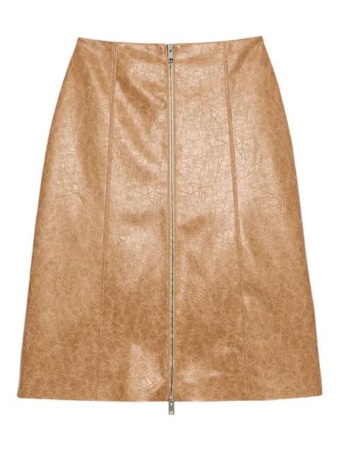 zip-front midi skirt by MSGM