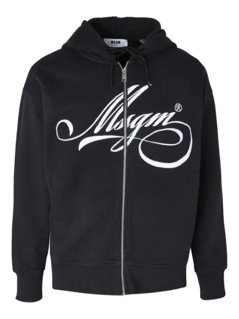zip hoodied sweater by MSGM