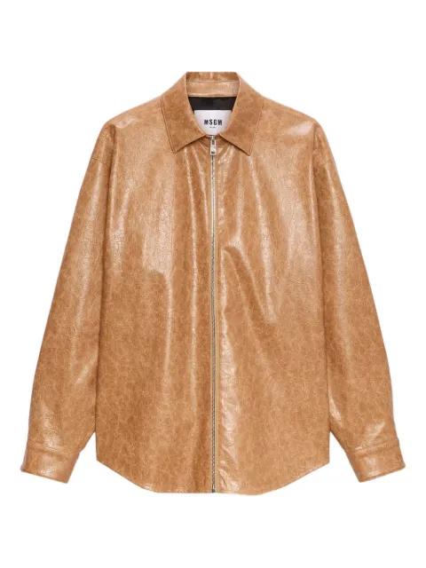 zip-up collared coat by MSGM