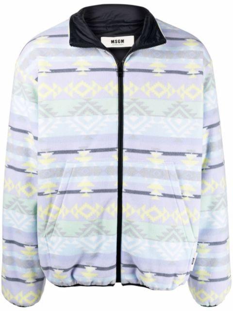 zip-up funnel neck jacket by MSGM