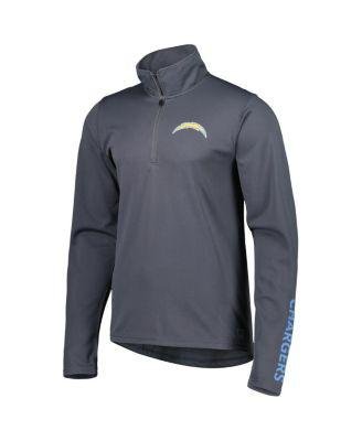Men's Charcoal Los Angeles Chargers Quarter-Zip Sweatshirt by MSX BY MICHAEL STRAHAN