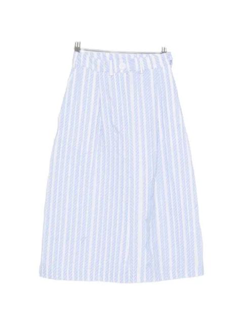 striped midi skirt by MTL STUDIO