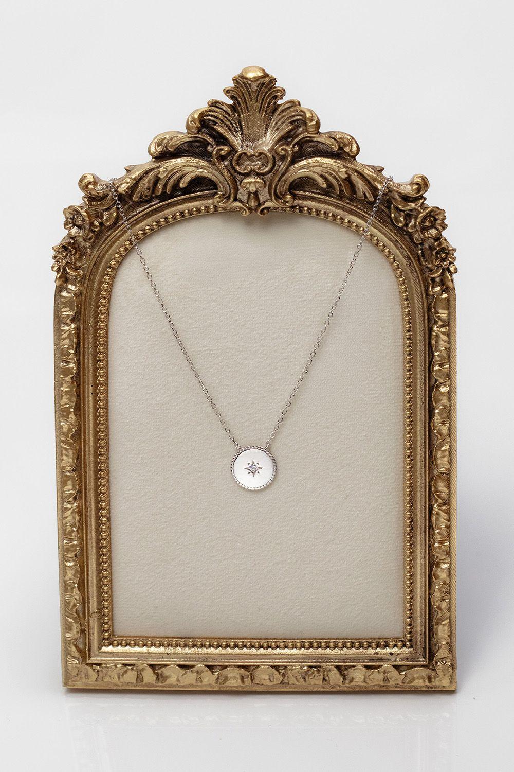 Sterling Silver Coin Necklace With North Star by MUCHV