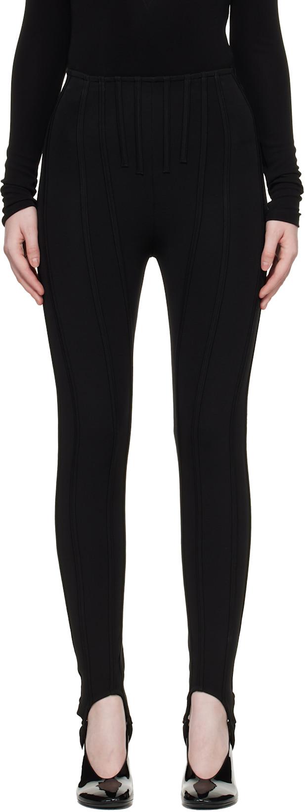 Black Jersey Milano Leggings by MUGLER