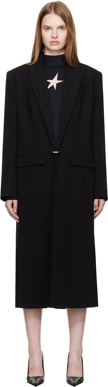 Black Pierced Tailored Coat by MUGLER