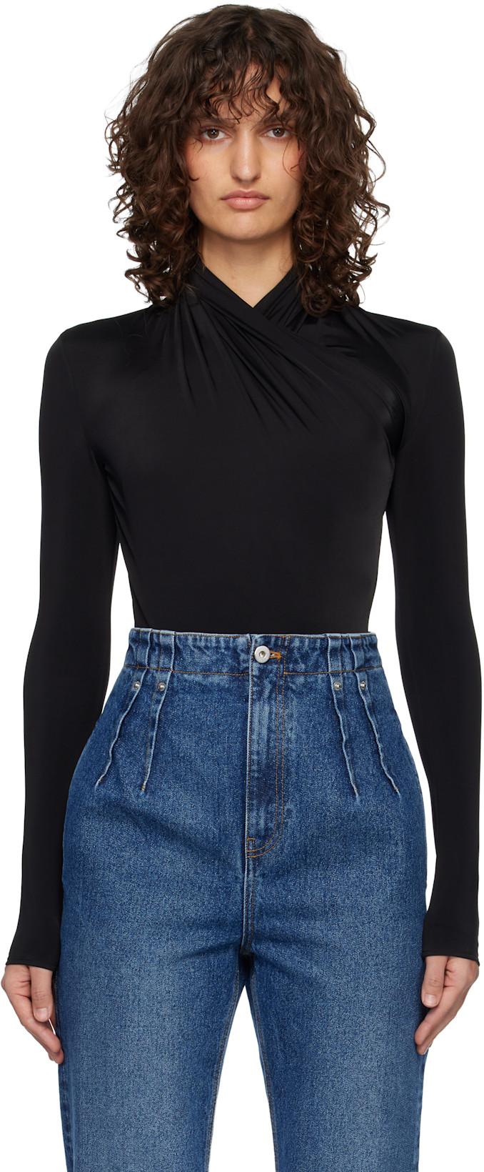 Black Scarf Bodysuit by MUGLER