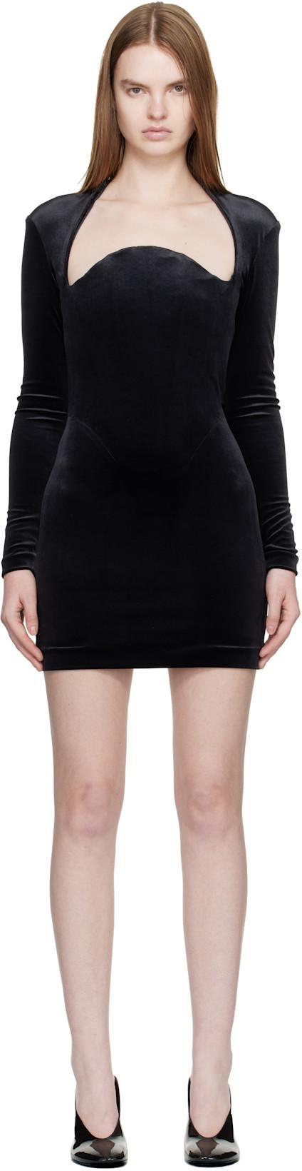 Black Velvet Minidress by MUGLER