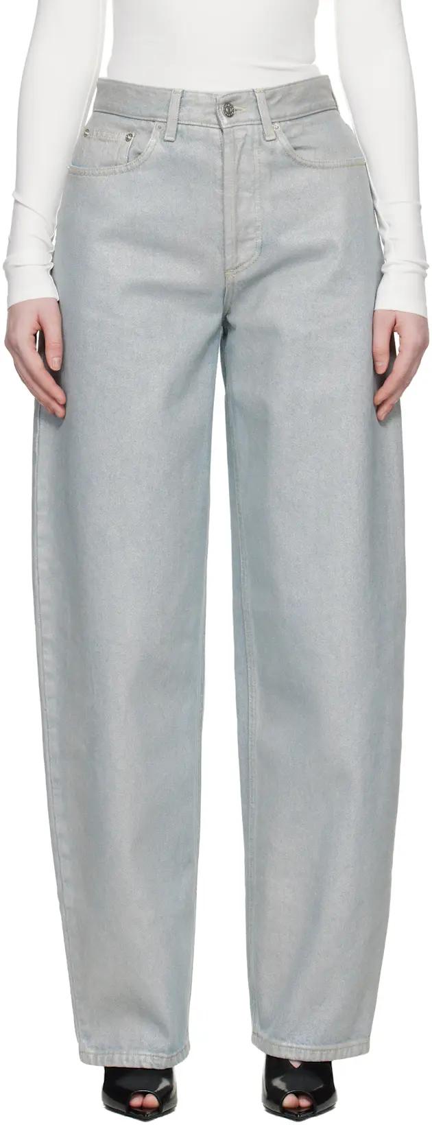 Blue Foil Jeans by MUGLER