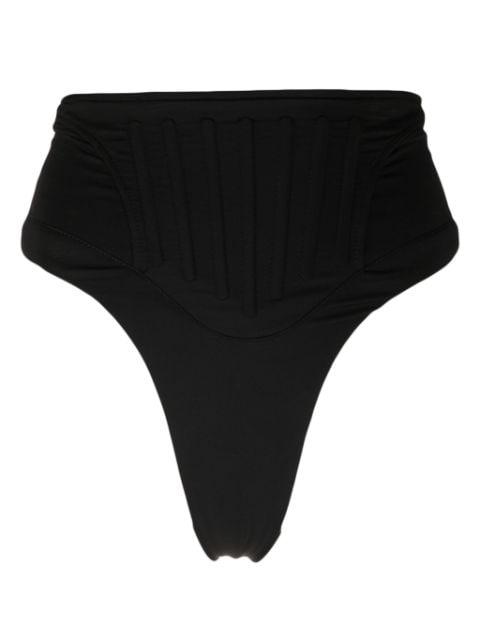 Corset high-waist bikini bottoms by MUGLER
