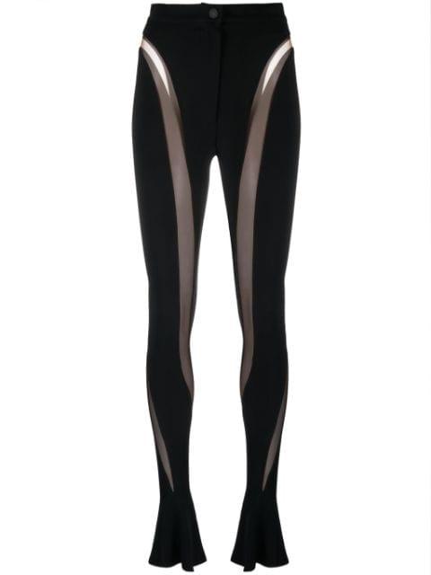 Illusion panelled trousers by MUGLER