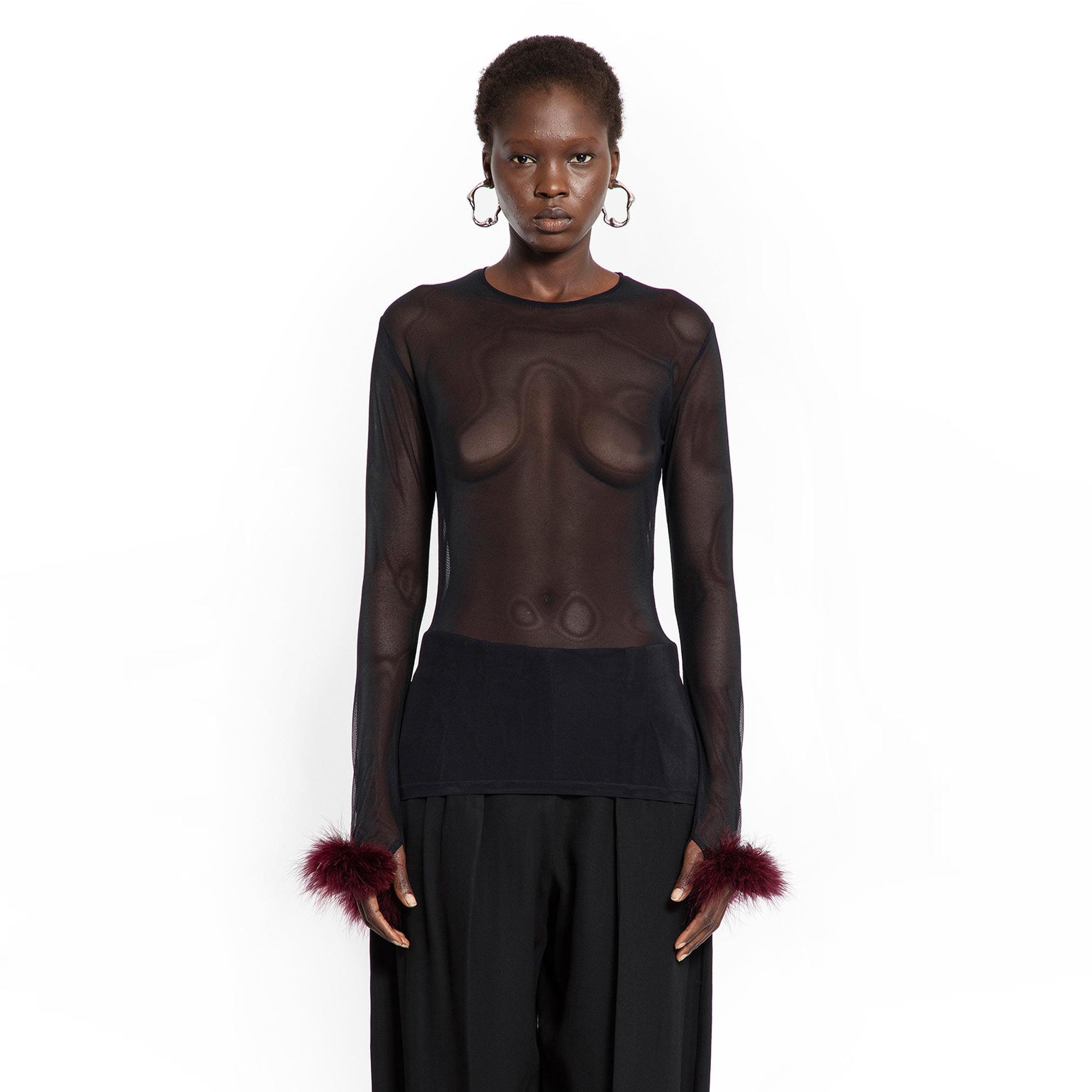 Marabou Top in Mesh by MUGLER