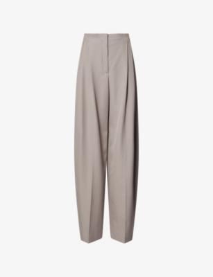 Pleated Wide-Leg Wool Trousers by MUGLER