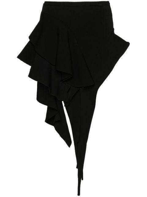 asymmetric knitted mini skirt by MUGLER