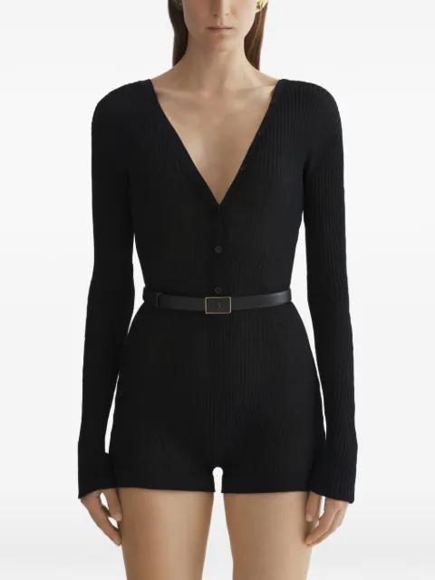 buttoned V-neck top by MUGLER