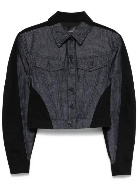 colour-block denim jacket by MUGLER