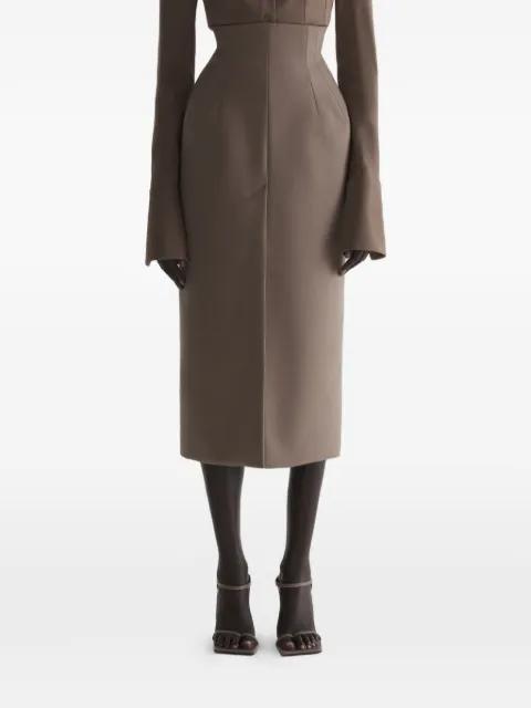 corset-embellished skirt by MUGLER