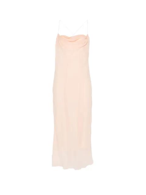 cowl-neck backless midi dress by MUGLER