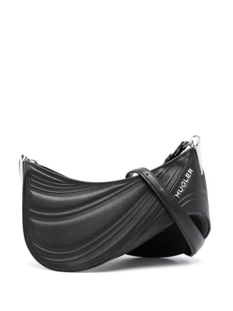 debossed shoulder bag by MUGLER