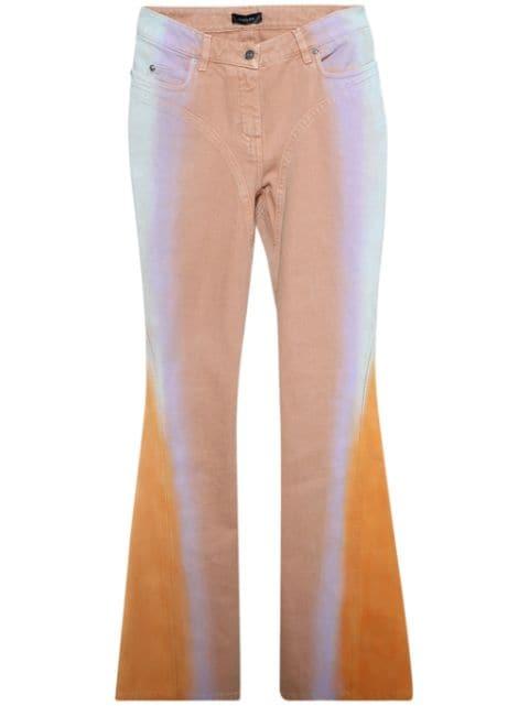 gradient-effect flared jeans by MUGLER