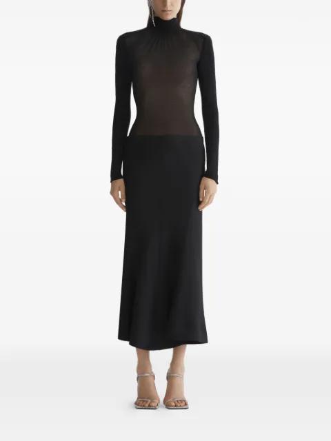 high-neck long-sleeve dress by MUGLER