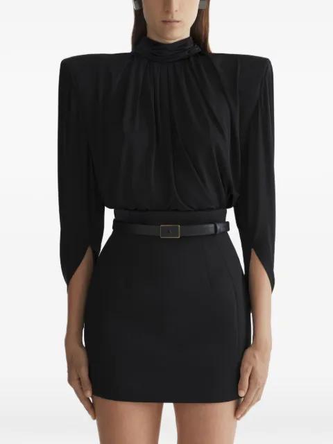 high-neck long-sleeve top by MUGLER