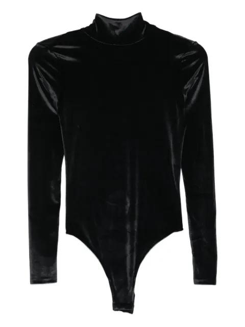 high-neck velvet bodysuit by MUGLER