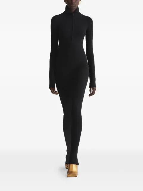 high-neck zip dress by MUGLER
