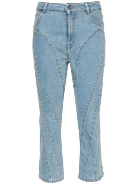 high-rise cropped jeans by MUGLER