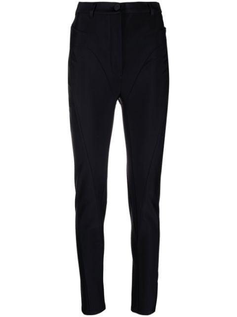 high-waisted skinny trousers by MUGLER