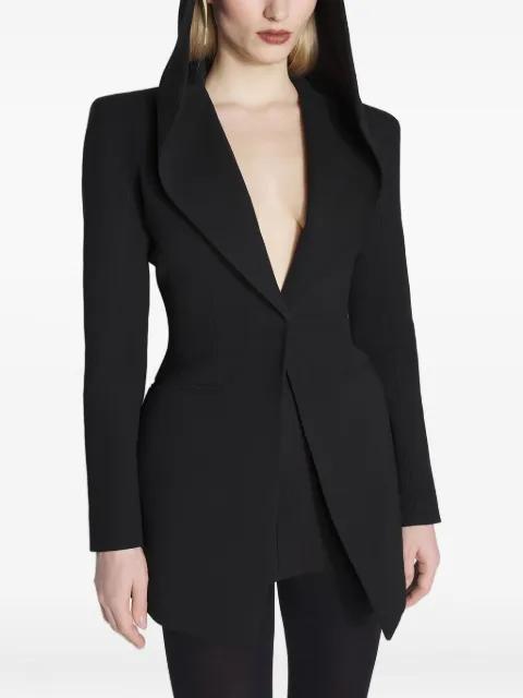 hoodied padded-shoulder jacket by MUGLER