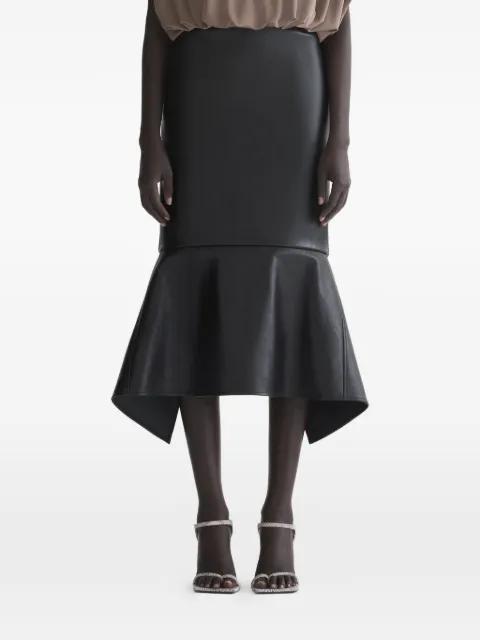 leather slit skirt by MUGLER