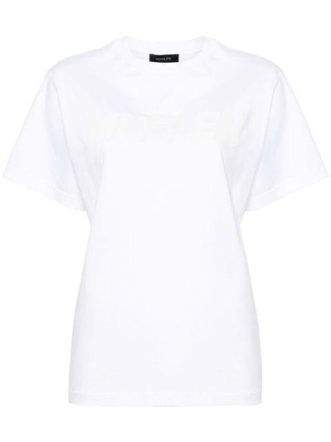 logo-print cotton T-shirt by MUGLER