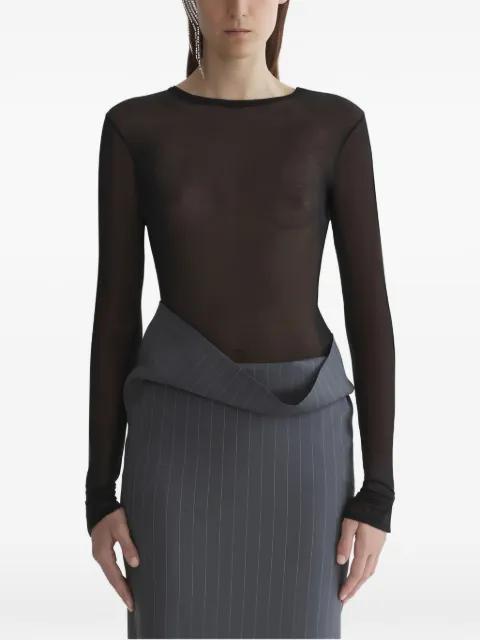 long-sleeved sheer top by MUGLER