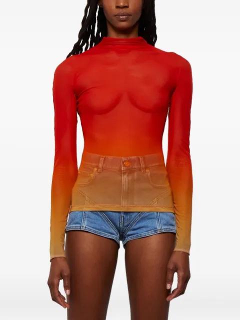 ombre-effect mesh top by MUGLER