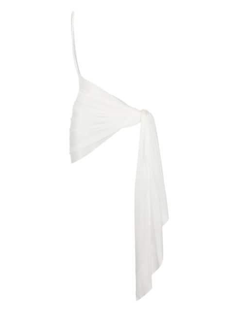 one-shoulder sheer pareo by MUGLER