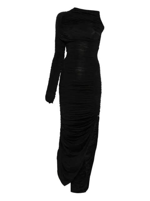 one-sleeve draped dress by MUGLER