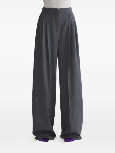 pinstripe wide leg trousers by MUGLER