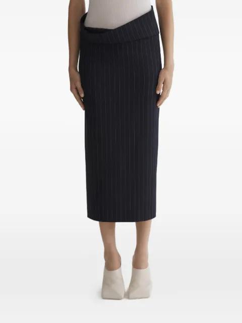 pinstriped split skirt by MUGLER