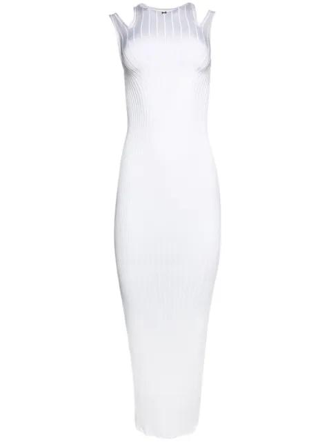 plaque detail maxi knitted dress by MUGLER