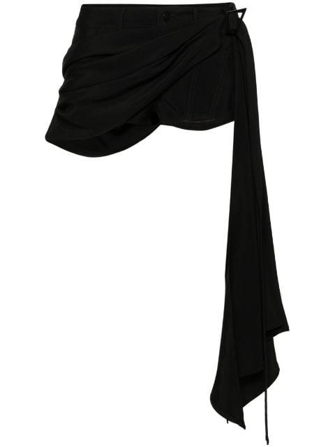 scarf-detail mini shorts by MUGLER