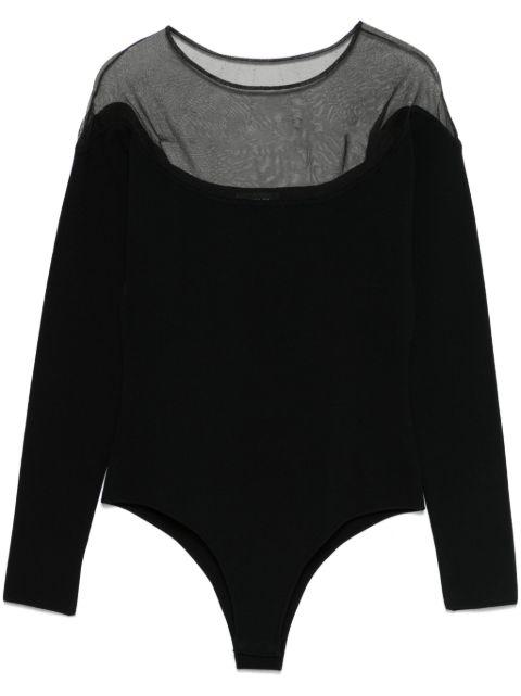 sheer-panelled bodysuit by MUGLER